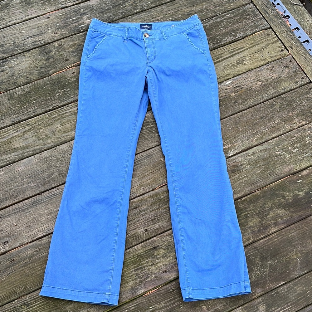 American Eagle Blue Stretch Kick Boot Pants 12 R